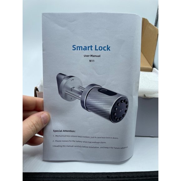 LOQRON Smart Door Knob, Keyless Entry Biometric Door Knobs, 5-in-1 Electric Digi - Picture 11 of 11